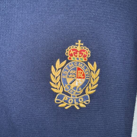 Y2K Ralph Lauren Polo Longsleeve Thermal Embroidered Shirt Size Xxl - Picture 2 of 5